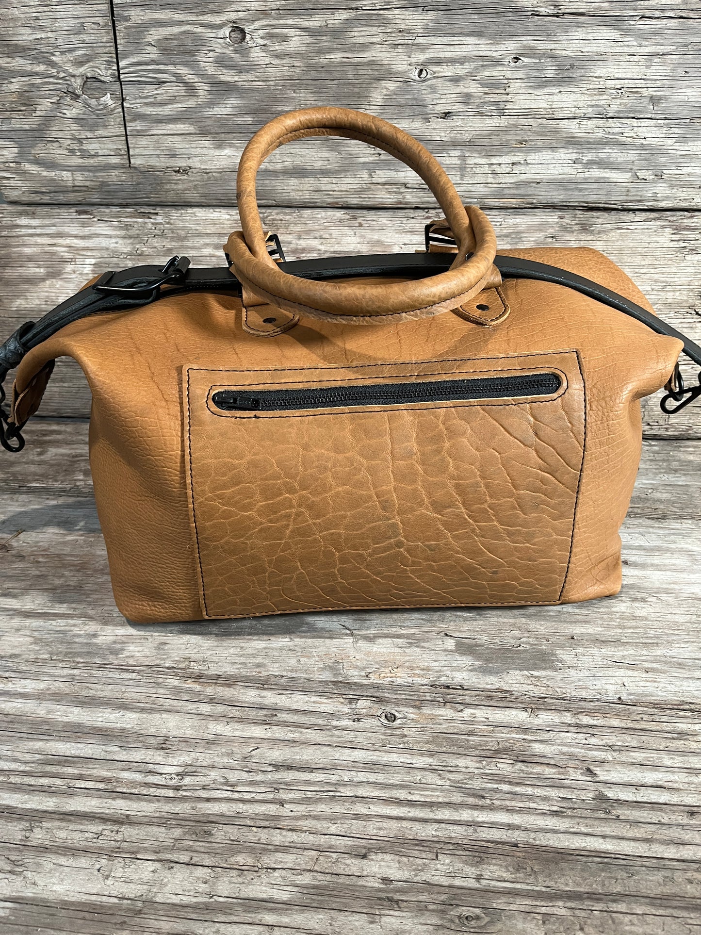 Carry on Luggage - Handmade Leather Bags, Mid Sized Weekender- Distressed Oil Tan