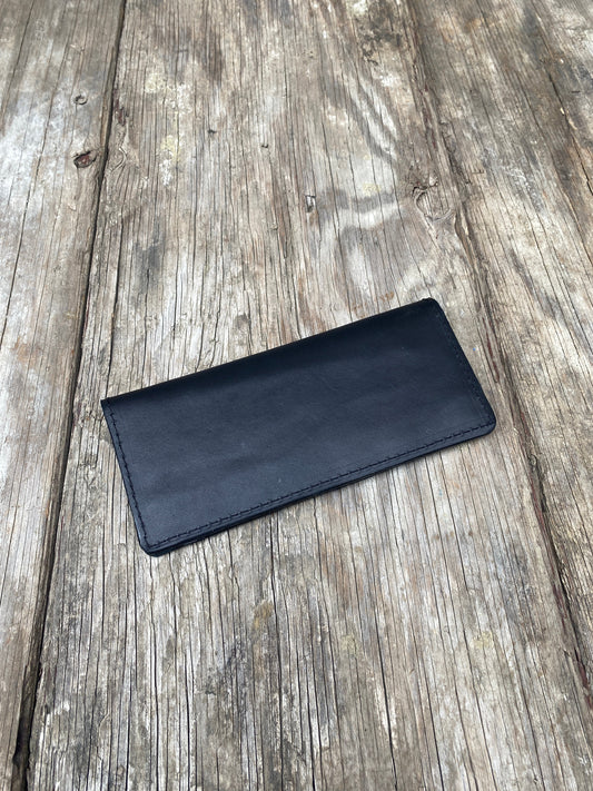 Handmade Leather Wallets, Long Wallet-Black Bridle