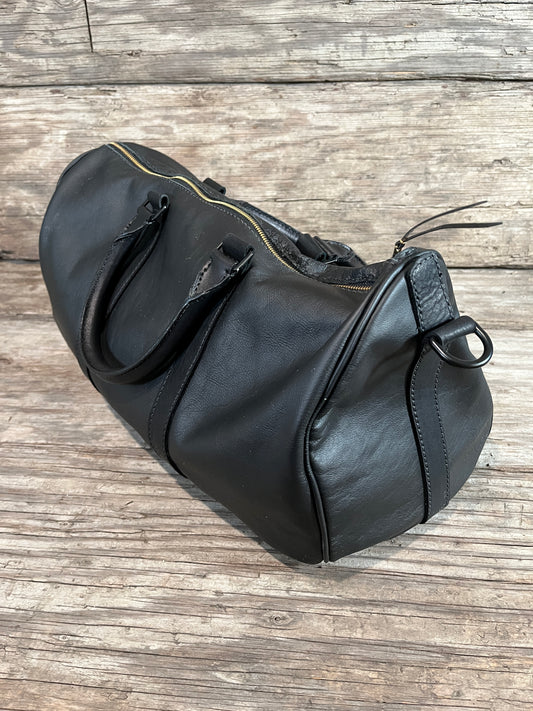 Prototype Sale-Carry on Luggage - Handmade Leather Bags, Classic Keeper-Black