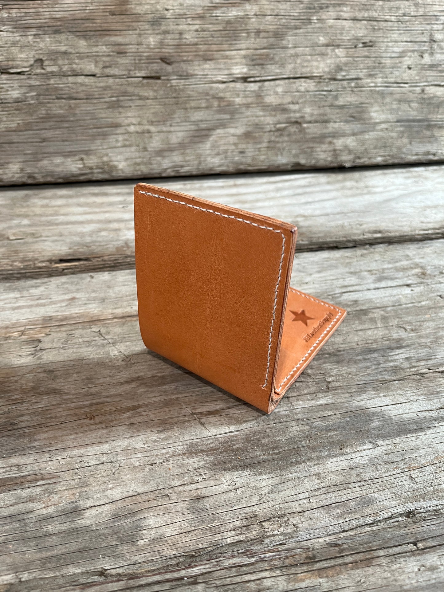 Handmade Leather Bifold Wallet-Natural Veg Tan