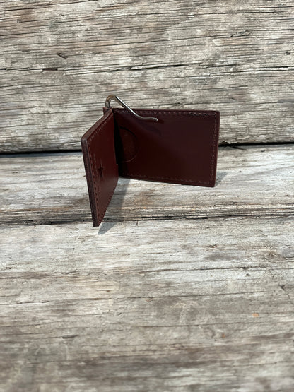 Handmade Leather Wallets, Money Clip Wallet-Brown