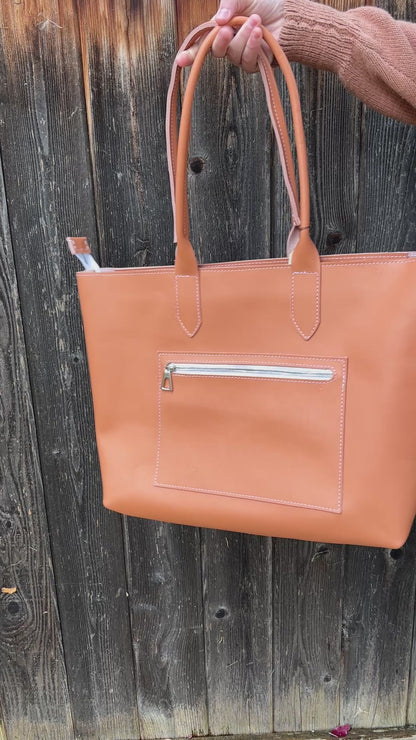Essential Women's Tote Bag-Creamsicle