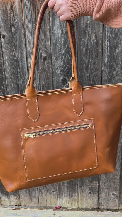 Essential Women's Tote Bag-Caramel